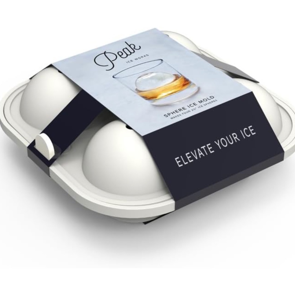 NEW W&P Peak Silicone Sphere Ice Mold w/ Cover - White